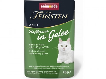 Animonda (Анимонда) - Vom Feinsten Adult Raffinesse, Влажный корм для кошек с курицей и дичью в желе, пауч 85 г