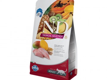Farmina N&D (Эн Дэ) - Tropical Selection Chicken Adult, Сухой корм для взрослых кошек, с курицей и тропическими фруктами, 1,5 кг