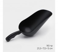Sima (Сима) - Alum black, Совок для корма 21,5 см, 370 мл, алюминий, чёрный