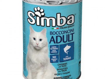 Simba (Симба) - Chunkies with Tuna, Влажный корм для кошек, кусочки с тунцом, банка 415 г