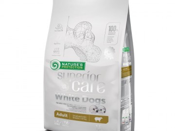 Nature's Protection (Нейчерлс Протекшн) - White Dogs Lamb Adult Small and Mini Breeds, Сухой корм для взрослых собак мелких и карликовых пород с белой шерстью, с ягненком, 4 кг